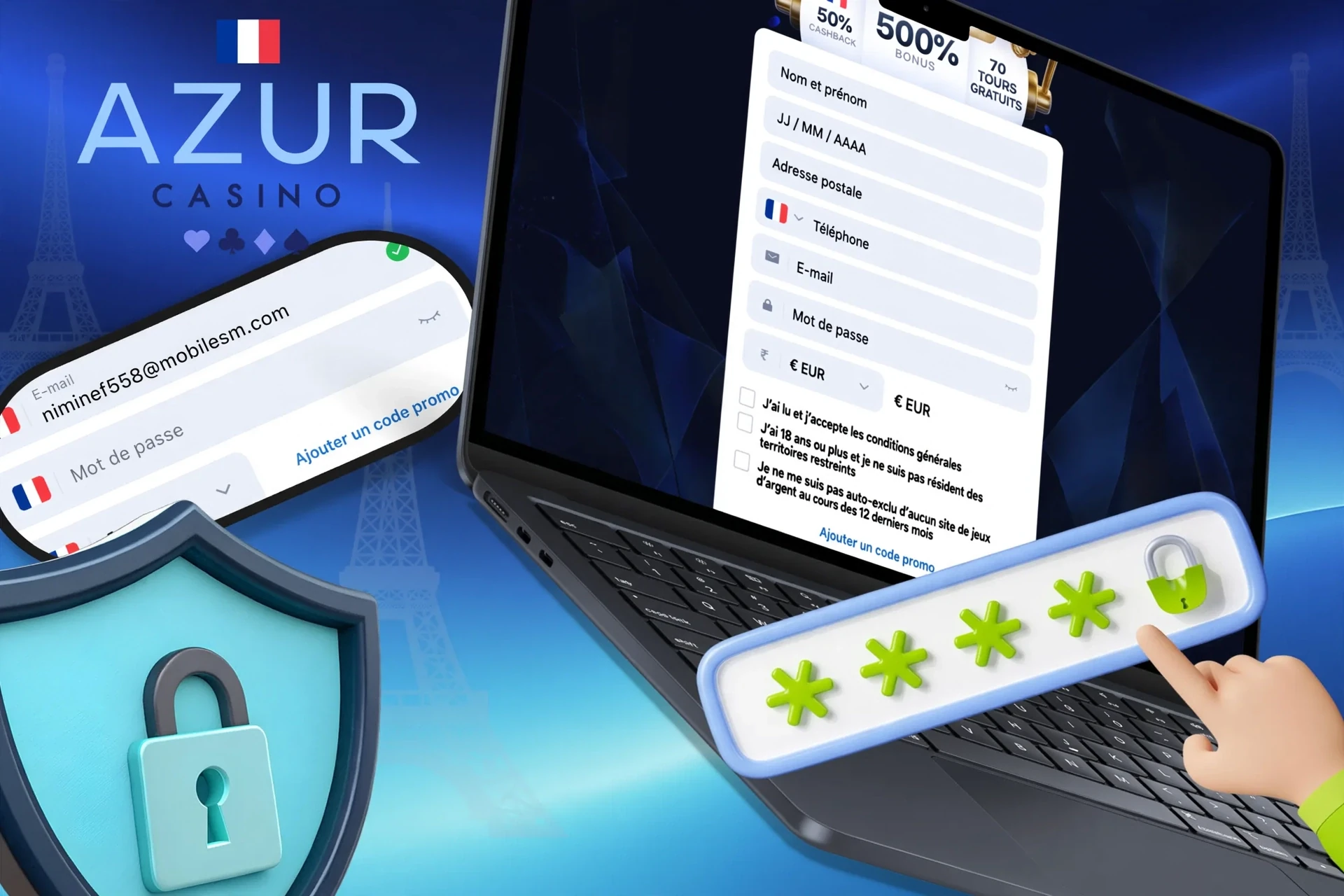 Instructions on how to create a strong and secure password to protect your account