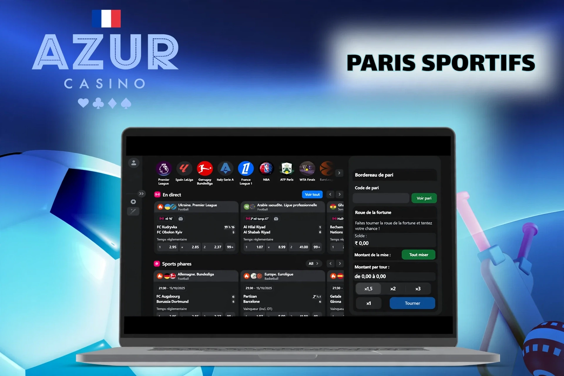Bookmaker avec marchés de paris sur le cricket, le football et d’autres sports pour les utilisateurs français.